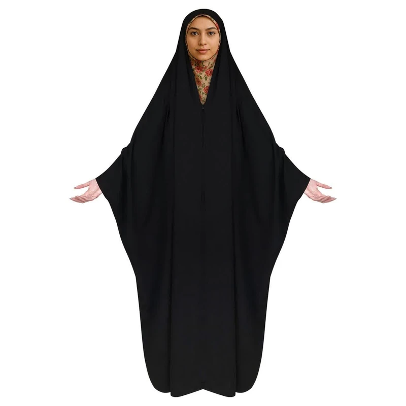 چادر دانشجویی مدل زینا زیپ دار