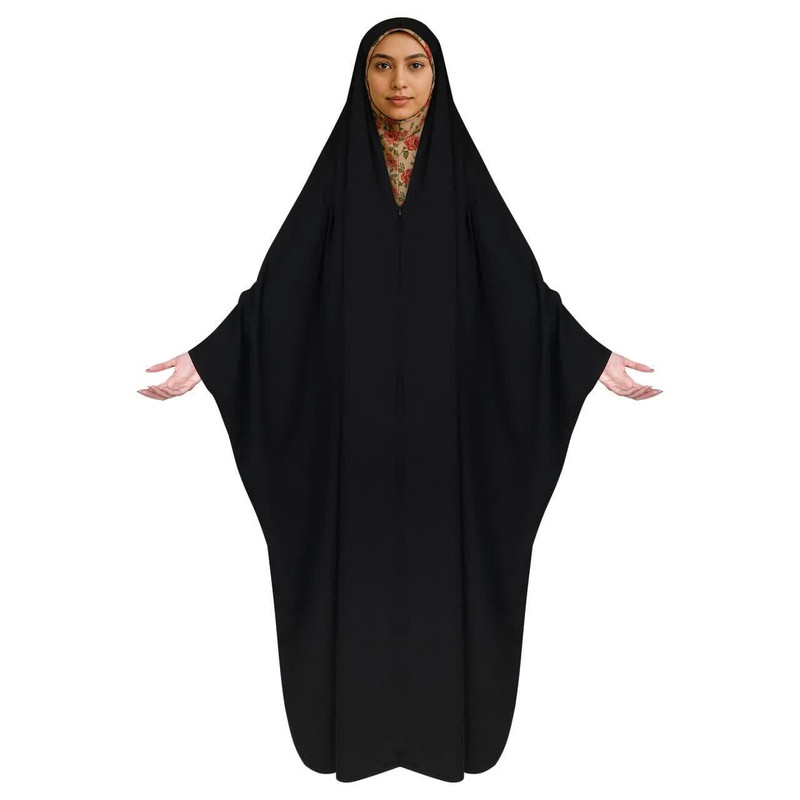 چادر دانشجویی مدل زینا زیپ دار
