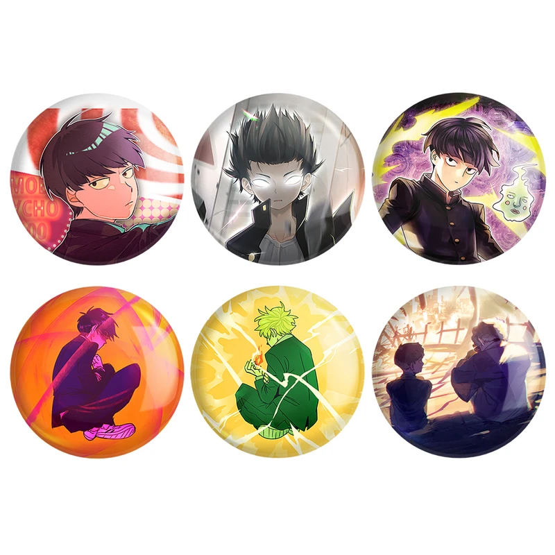 مگنت خندالو طرح انیمه موب سایکو Mob Psycho 100 کد 1542A مجموعه 6 عددی