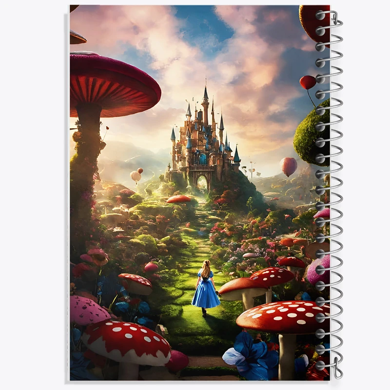 دفتر شطرنجی 50 برگ خندالو طرح آلیس در سرزمین عجایب کد N3455