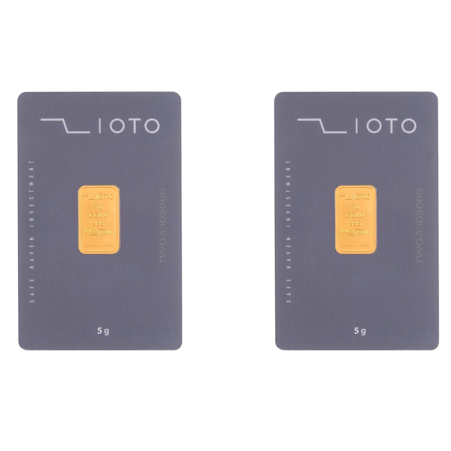 شمش طلا 24 عیار زیوتو مدل CAu-p5 بسته دو عددی -  - 1