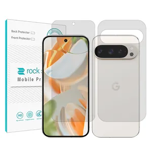 Rock space Resistant model transparent screen protector suitable for the Google Pixel 9 Pro mobile phone along with the phone back protector 
