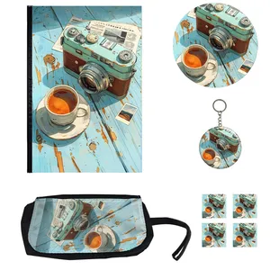 بسته لوازم تحریر مدل دوربین عکاسی نوستالژی کد 1 مجموعه 8 عددی