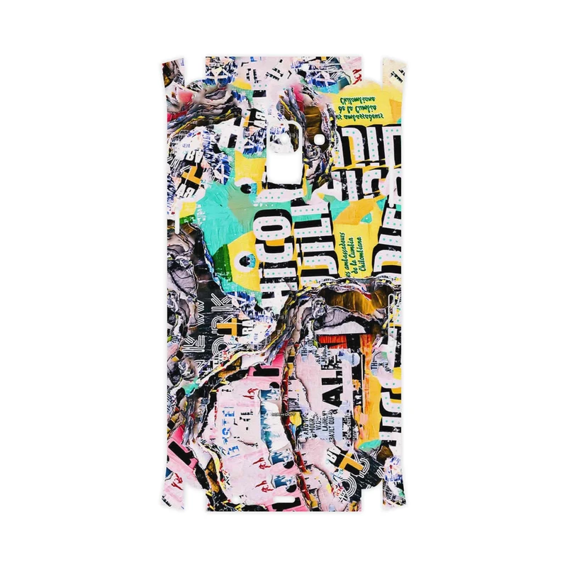 برچسب پوششی ماهوت مدل Collage of Teared Paper-FullSkin مناسب برای گوشی موبایل سامسونگ Galaxy A8 Plus 2018
