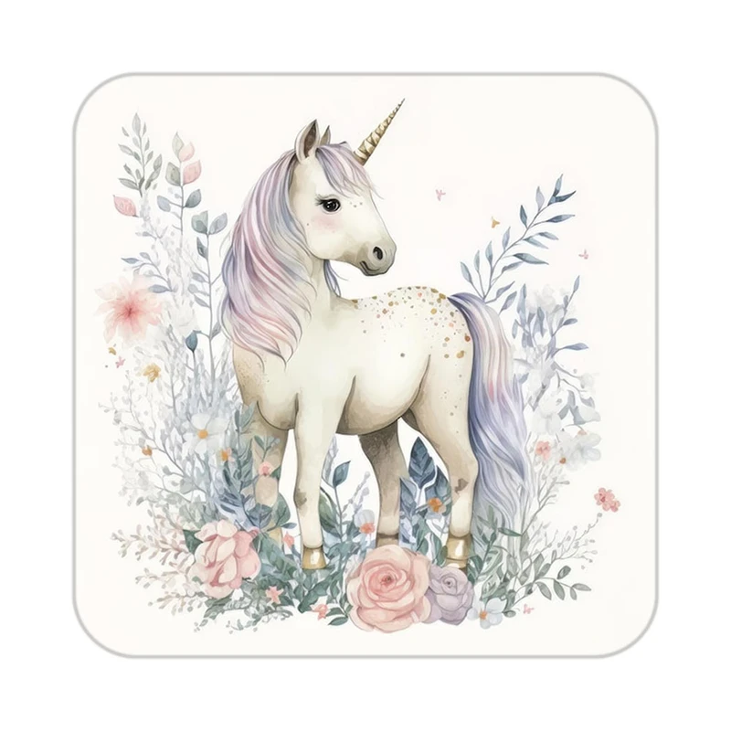 زیر لیوانی کاکتی طرح اسب تک شاخ و یونیکورن مدل mp33414