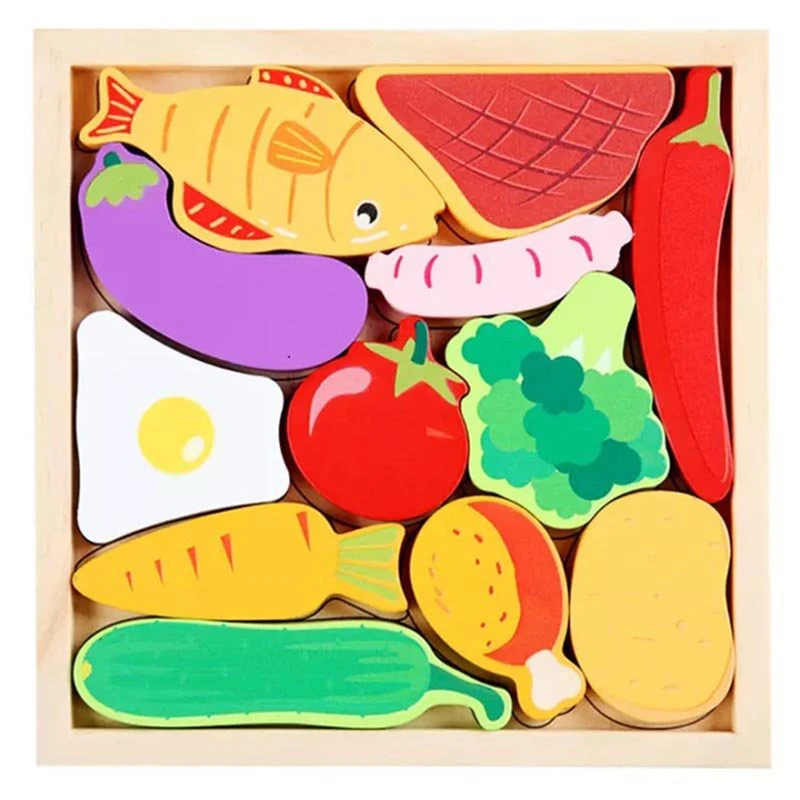 پازل آموزشی طرح خوراکی ها