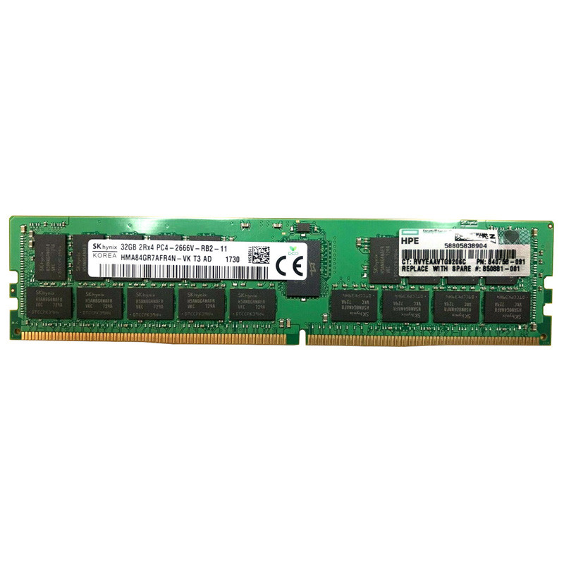 تصویر رم سرور DDR4 تک کاناله 2666 مگاهرتز CL19 اچ پی ای مدل 2Rx4 PC4 2666v 840758 ظرفیت 32 گیگابایت