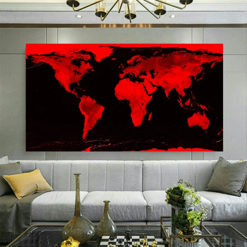  پوستر دیواری طرح نقشه قاره ها مدل ZB304