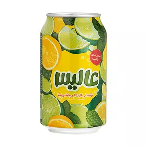 نوشیدنی گازدار لیمو عالیس با طعم نعنا - 330 میلی لیتر