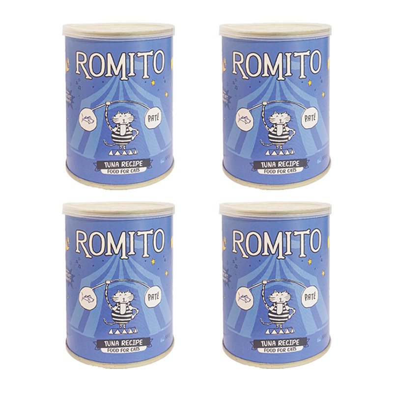 کنسرو غذای گربه رومیتو مدل پته ماهی تن وزن 380 گرم مجموعه 4 عددی