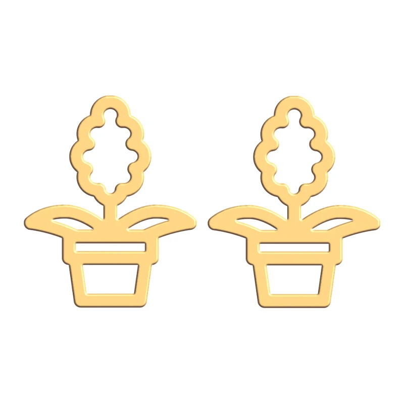 گوشواره طلا 18 عیار زنانه فرشته طرح گل سنبل مدل WEL-000247