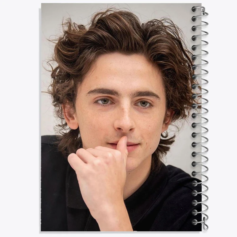 دفتر ژورنال نویسی 50 برگ خندالو مدل نقطه ای طرح تیموتی شالامی Timothée Chalamet کد 19286