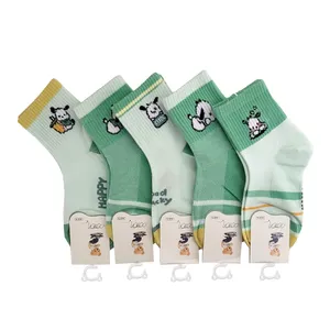 جوراب بچگانه مدل هاپو کد 5-05051 - 8 تا 12 بسته 5 عددی