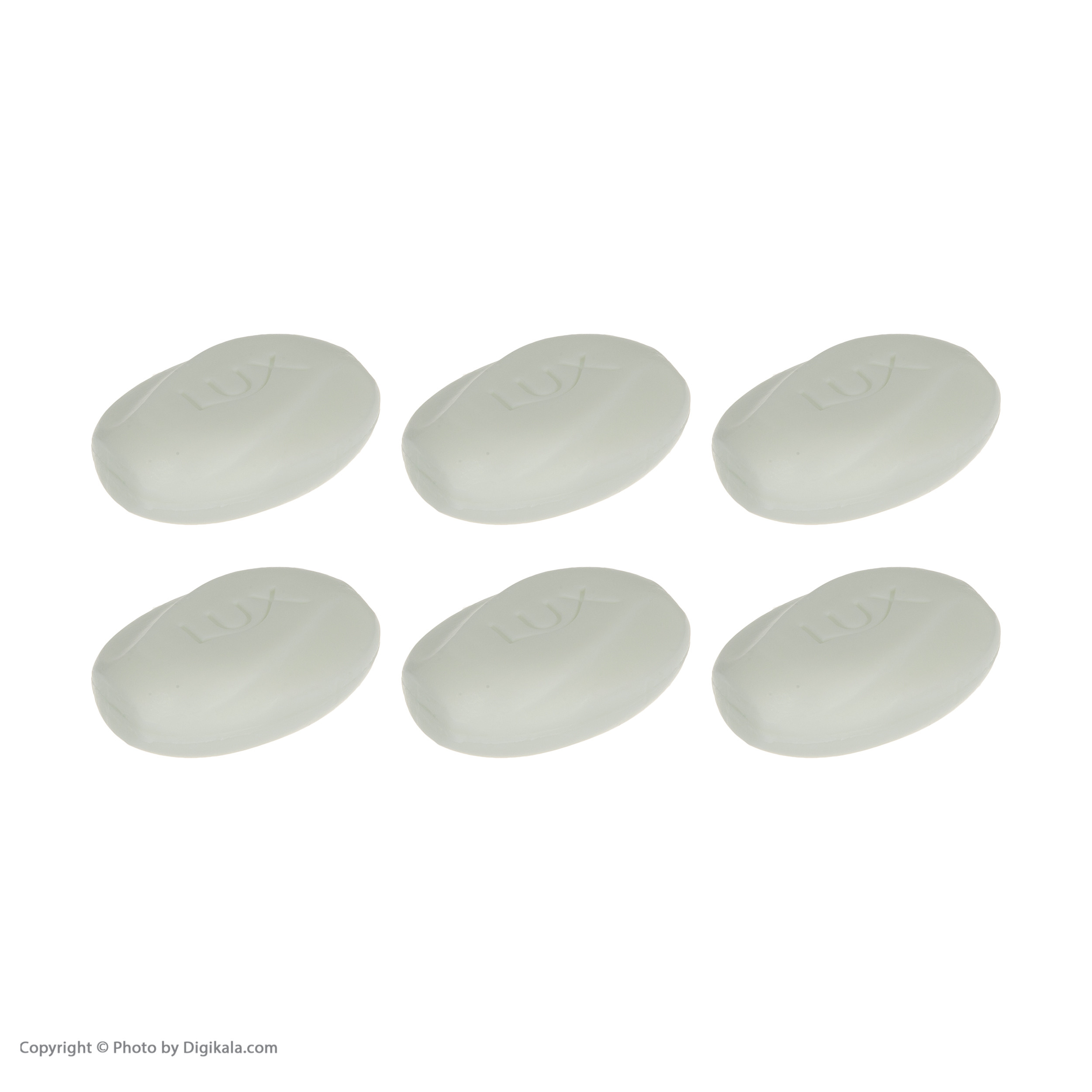 صابون شستشو لوکس مدل گل های سفید وزن 90 گرم بسته 6 عددی