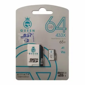 کارت حافظه microSDXC کوئین تک مدل 433X کلاس 10 استاندارد U3 سرعت 65MBps ظرفیت 64 گیگابایت به همراه آداپتور SD