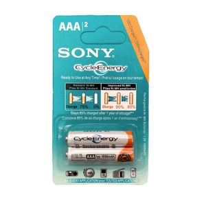باتری نیم قلمی قابل شارژ سونی مدل AAA HR03 Micro  بسته دو عددی