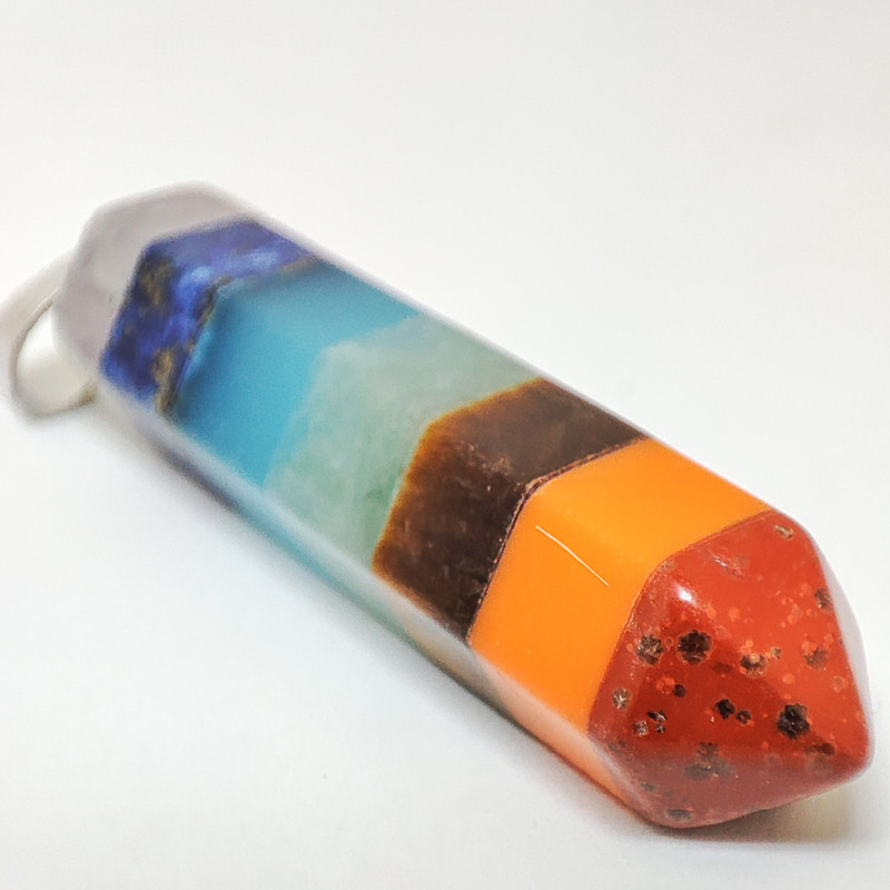 آویز گردنبند زنانه مدل منشور هفت چاكرا 497 آویز گردنبند زنانه مدل منشور هفت چاكرا 497