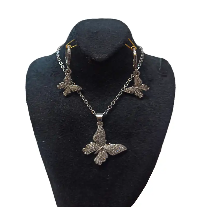 نیم ست زنانه مدل پروانه استیل مدل پرنگین کد 5