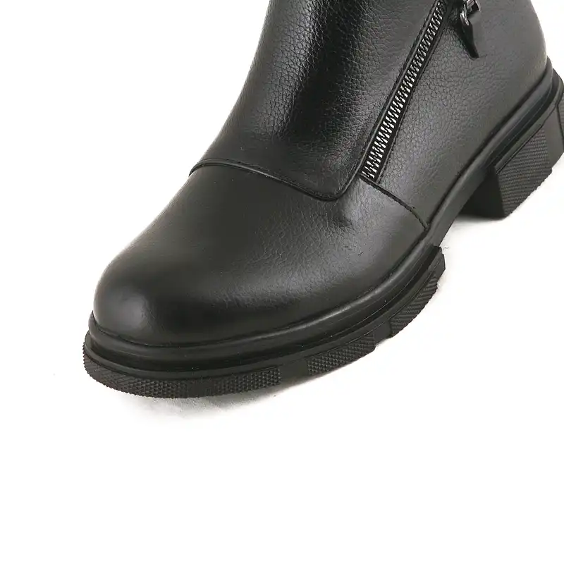 نیم بوت زنانه چرم یلسان مدل ملورین کد MC-647-msk