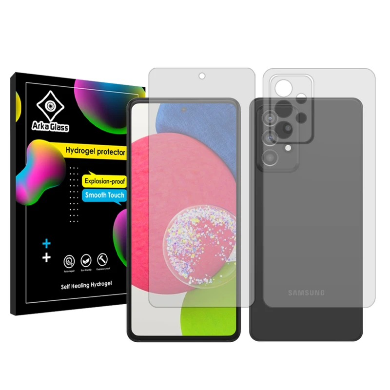 محافظ صفحه نمایش شفاف آرکا گلس مدل Tough مناسب برای گوشی موبایل سامسونگ Galaxy A52s 5G به همراه محافظ پشت گوشی