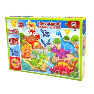 پازل 40 تکه کینگ مدل آموزشی Happy dinasours