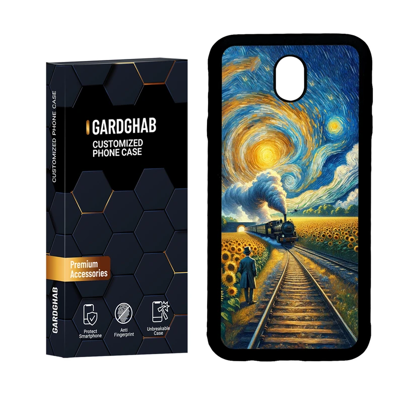 کاور گارد قاب مدل دور ژله ای هنری مناسب برای گوشی موبایل سامسونگ Galaxy J7 Pro