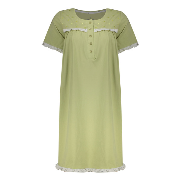پیراهن آستین کوتاه زنانه ناربن مدل 1521913 رنگ سبز چمنی
