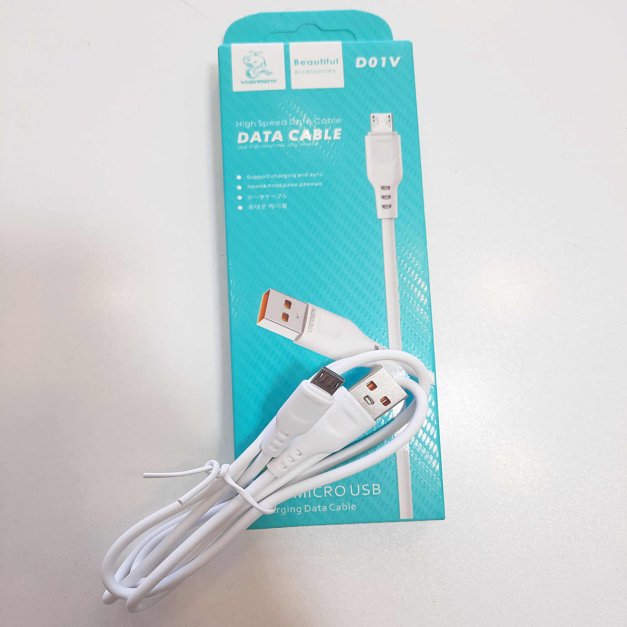 کابل تبدیل USB به microUSB وی دنمن وی مدل D01V طول 1 متر