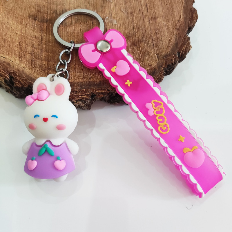 جاکلیدی مدل سیلیکونی طرح خرگوش لباس میوه ای کد DB20