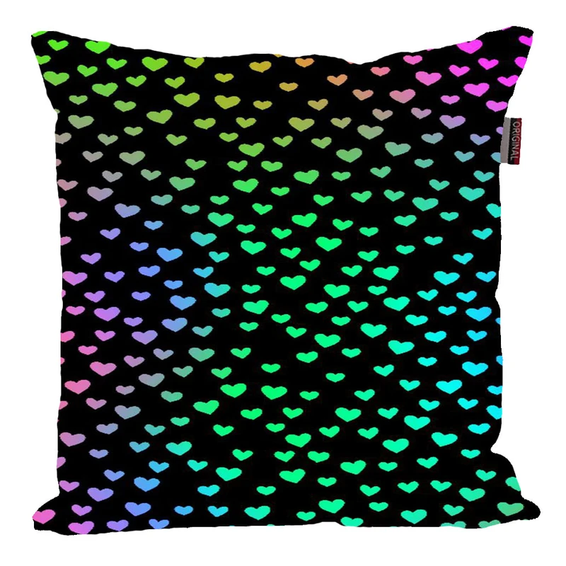 کوسن پاد آفرین مدل فانتزی طرح قلب قلبی رنگی کد  p556