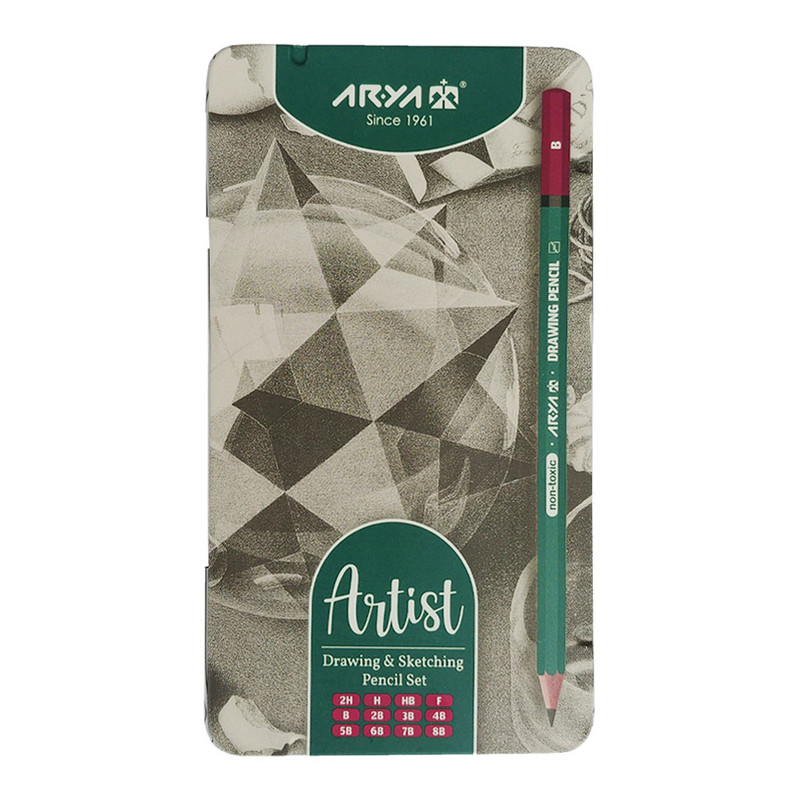 مداد طراحی آریا مدل Artist کد 003-3075 مجموعه 12 عددی