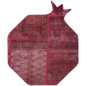 کلاژ فرش رنگ شده یک متری  مدل انار کد11772