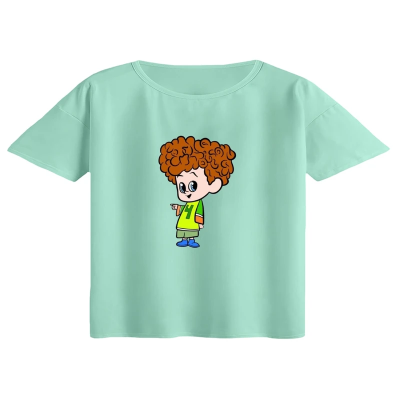 کراپ تی‌شرت آستین کوتاه زنانه مدل هتل ترانسیلوانیا