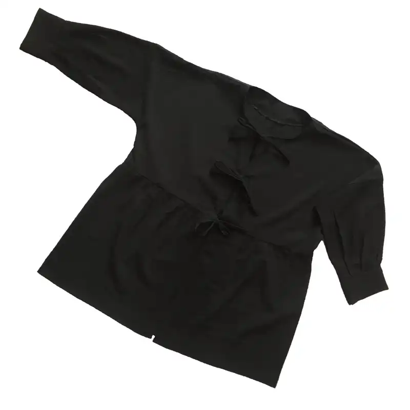 مانتو زنانه مدل عروسکی کیمانو کد tm-2729 رنگ مشکی