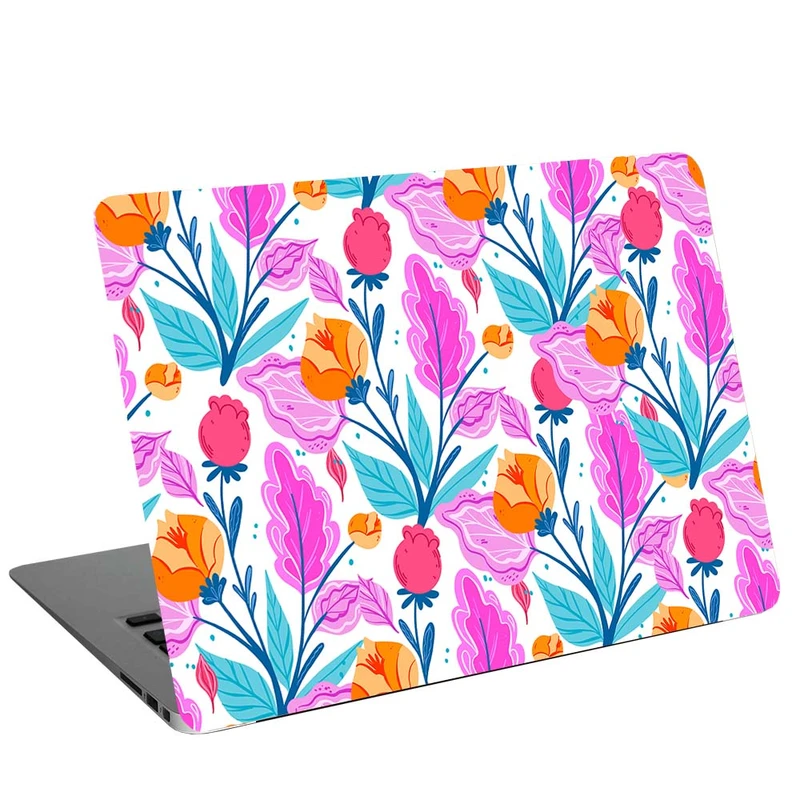 استیکر لپ تاپ طرح Colorful Watercolor Flowers کد G-244 مناسب برای لپ تاپ 15.6 اینچ