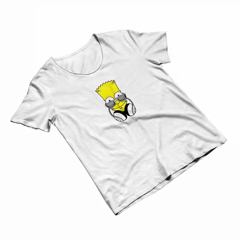 استیکر پارچه و لباس مدل برچسب DTF طرح سیمپسون