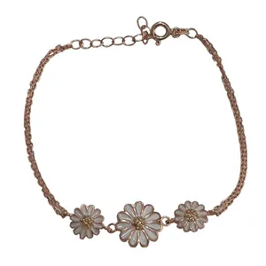 دستبند نقره زنانه مدل گل