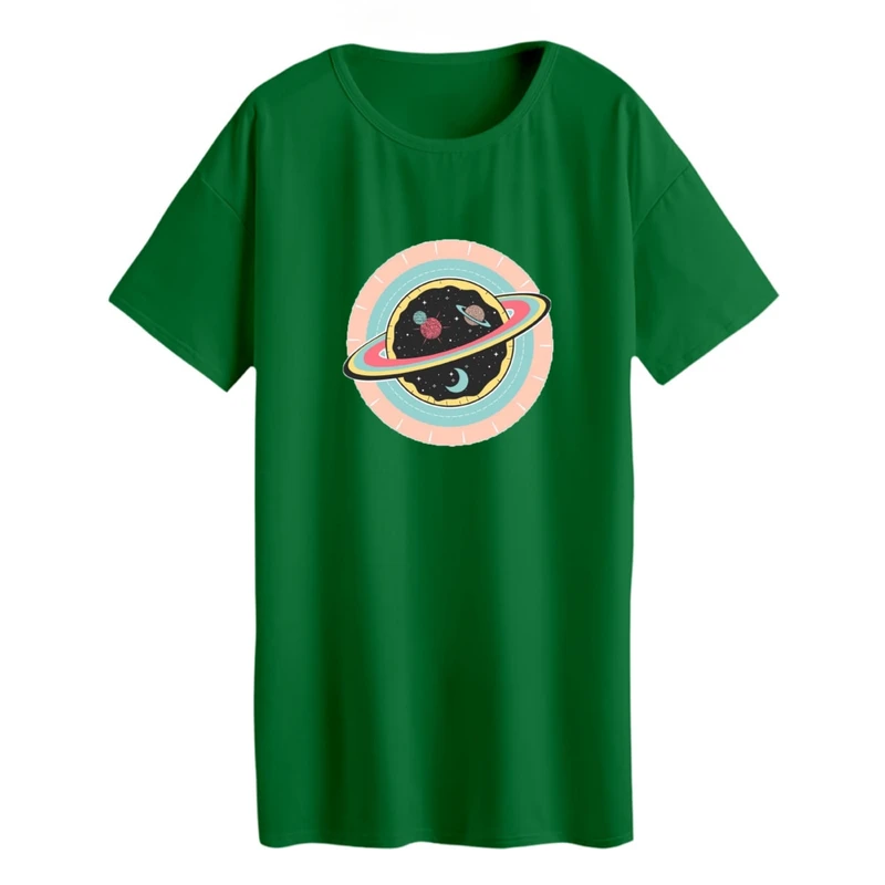 تی شرت لانگ زنانه مدل سیاره