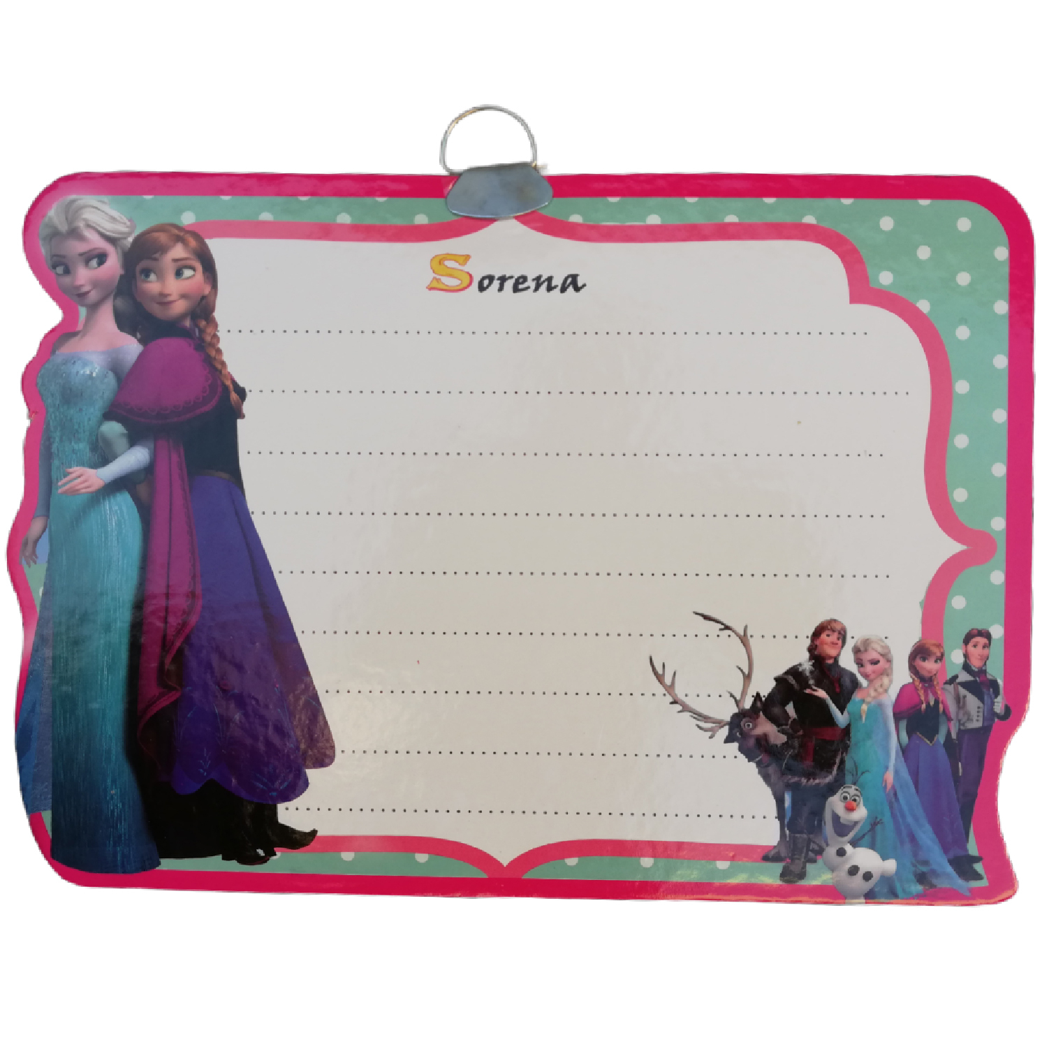 تخته وایت برد سورنا مدل فروزن کد 50 سایز 35x25 سانتی متر