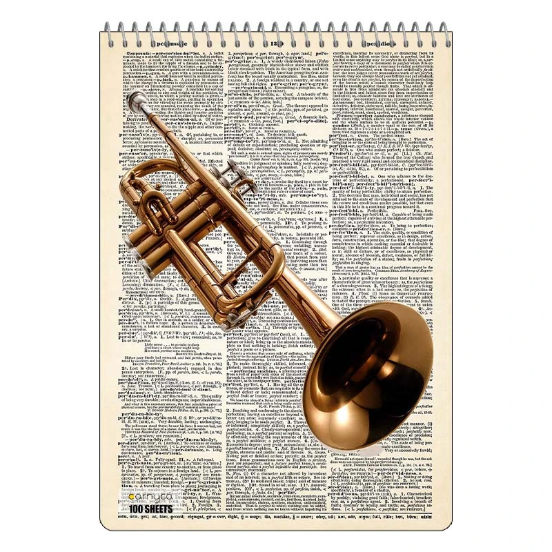 دفتر شطرنجی 100 برگ کارنیکا طرح روزنامه وینتج Vintage Newspaper کد 41944