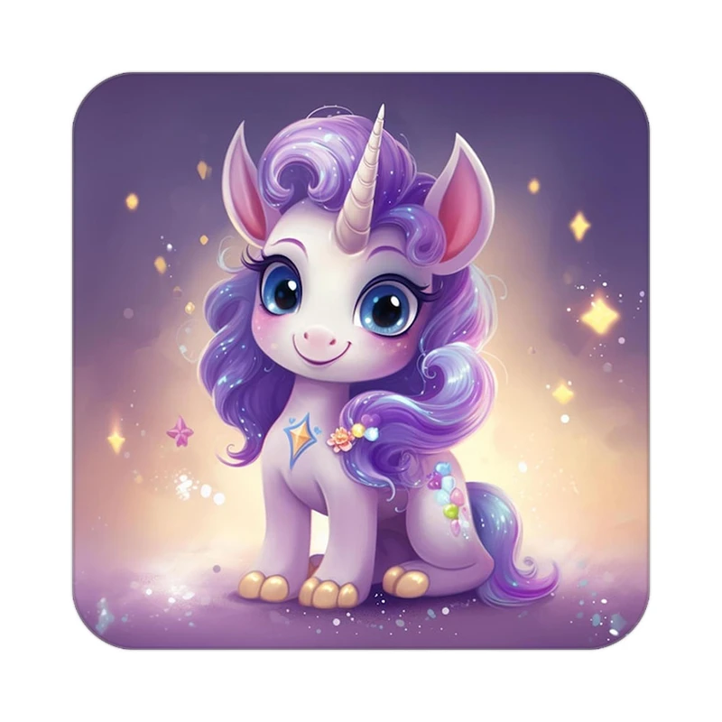 زیر لیوانی کاکتی طرح اسب تک شاخ و یونیکورن مدل mp29298