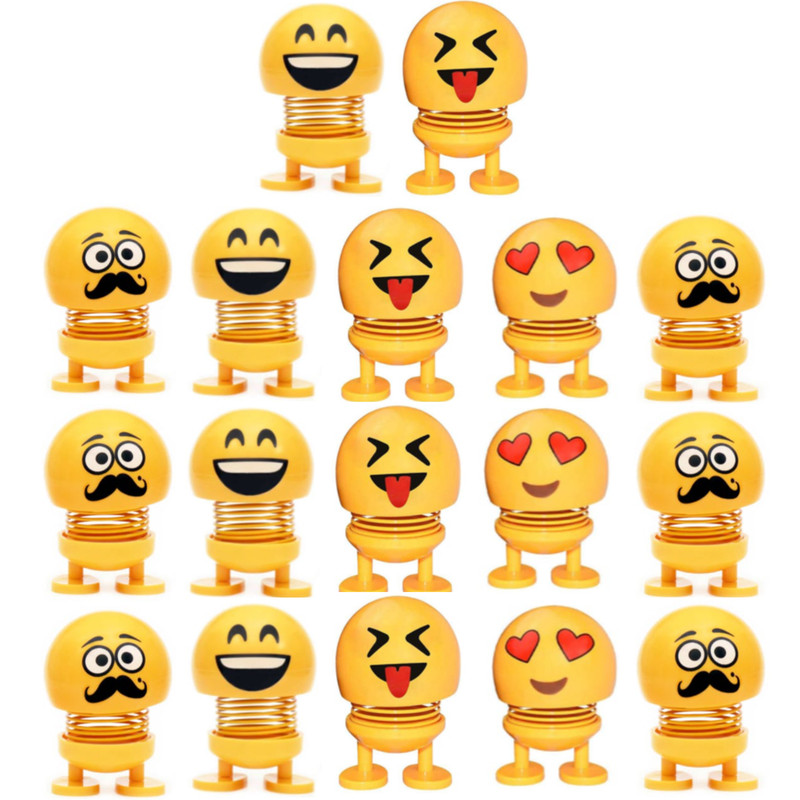 عروسک فنری طرح ایموجی مدل bahar کد 401 بسته 17 عددی