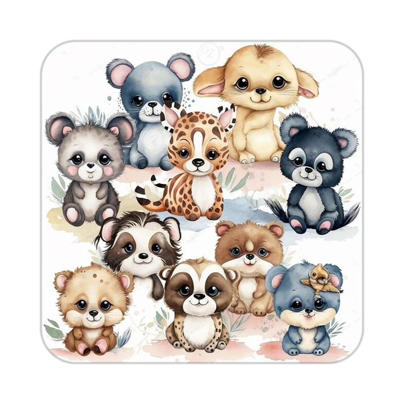 زیر لیوانی کاکتی طرح حیوانات کارتونی مدل mp28520