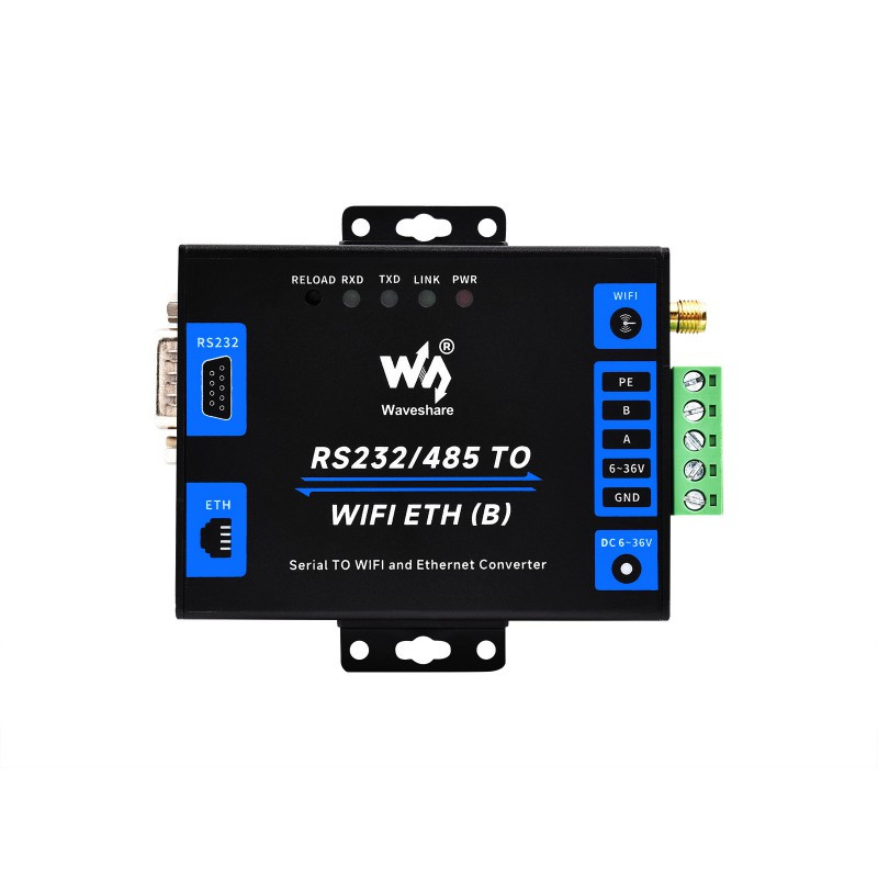 مبدل صنعتی ETH/WIFI به سریال ویوشیر مدل RS232/485 TO WIFI ETH (B)