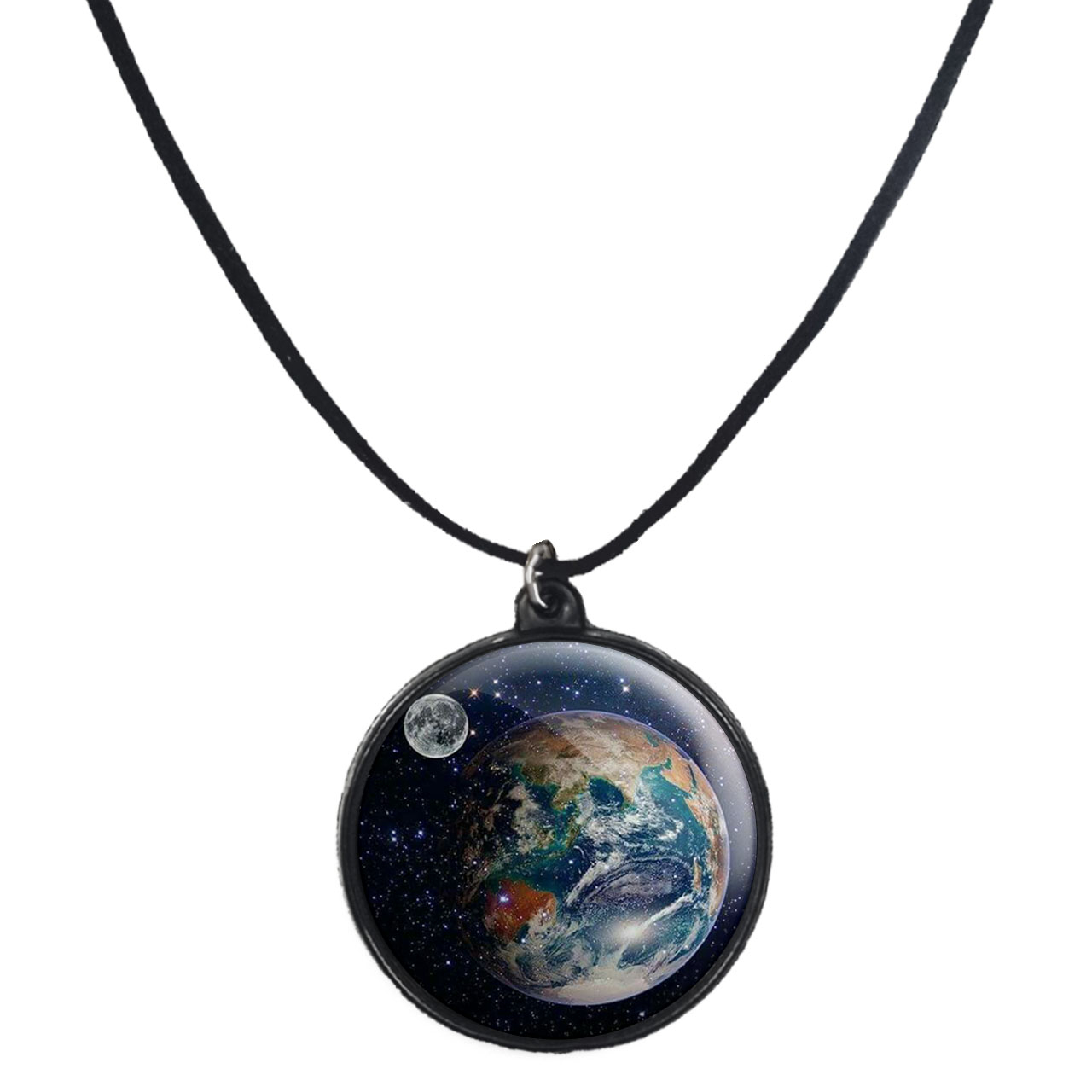 گردنبند پرمانه طرح زمین کد pmb.23521 مدل دو طرفه