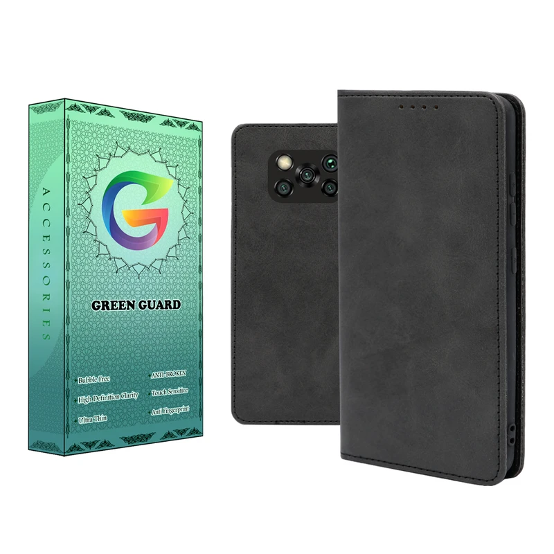   کیف کلاسوری گرین گارد طرح چرمی مدل Bitta مناسب برای گوشی موبایل شیائومی Poco X3 / X3 Pro / X3 NFC