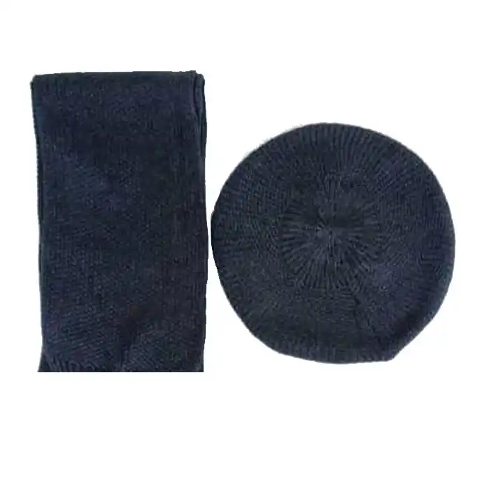 ست کلاه و شال گردن بافتنی مدل فرانسوی کد C2021