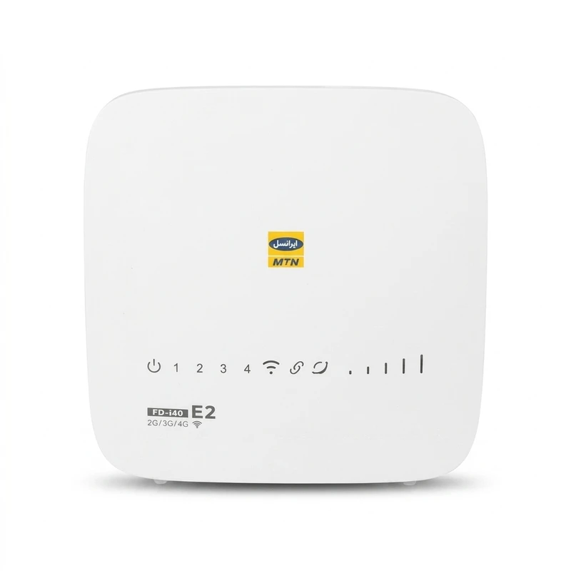 مودم 4g ایرانسل مدل fd-i40 e2 با سرعت انتقال داده تا 150 مگابیت بر ثانیه، پشتیبانی از 32 کاربر همزمان، 4 پورت lan، کلید wps برای اتصال سریع و امن و قابلیت اتصال بی سیم و باسیم به اینترنت