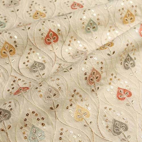 پارچه لباس مدل لینن سوزندوزی کد 204