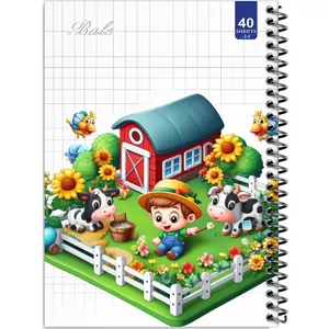 دفتر نقاشی 40 برگ انتشارات بله طرح پسرانه مزرعه کد A4-K717